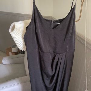 Express Satin Black slip dress